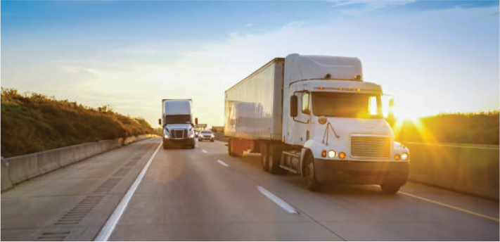 Lorries on a motorway — ISO 39001 and fleet safety